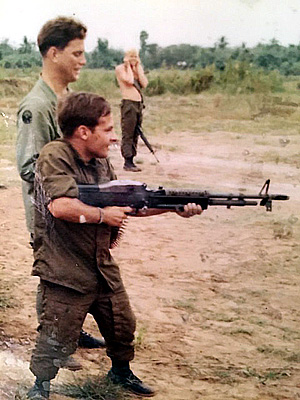Roger Gendron firing M60 Machine-gun